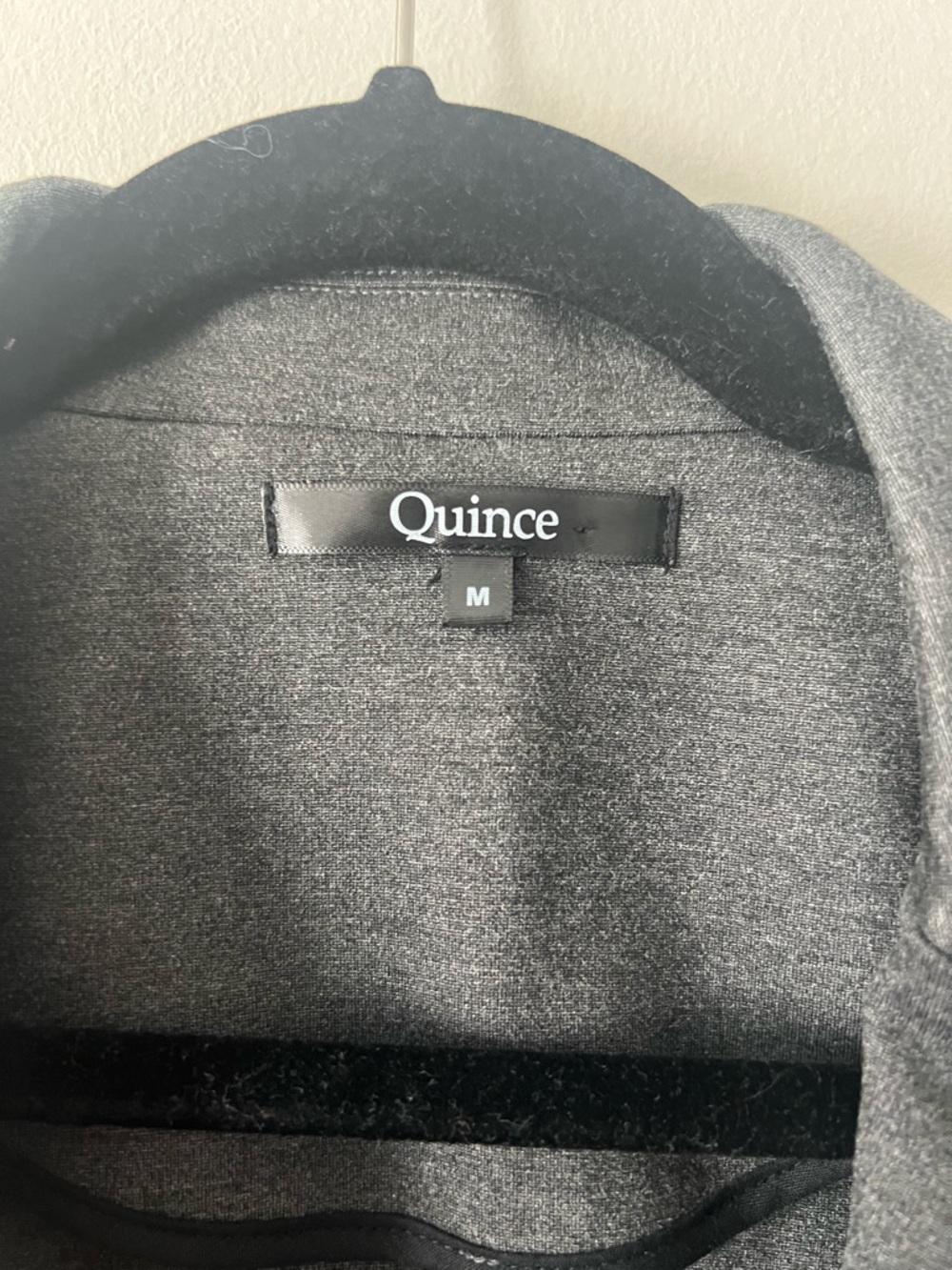 Quince Ultra Stretch Ponte Blazer Charcoal Gray Tailored Work Jacket M - Picture 7 of 9